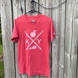 Shop Local Kentucky Graphic Tee Red Apple Pencil KY State Shirt